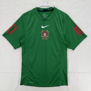 Nike PORTUGAL 2010 WARM UP PRACTICE FOOTBALL SHIRT SOCCER JERSEY Mens Small